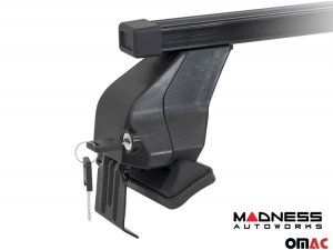 FIAT 500L Roof Rack Luggage Bars - Smooth Roof - Black - OMAC 